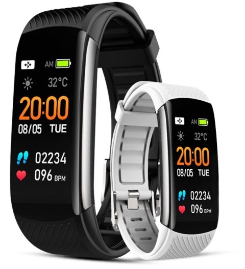 Smartwatch GIEWONT Czarno Biały 2 Paski GW200-2