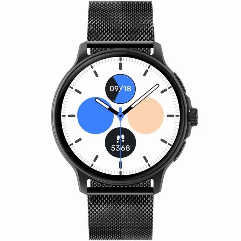 Smartwatch Damski GRAVITY GT12-1 Czarny Pasek Silikonowy + Czarna Bransoleta