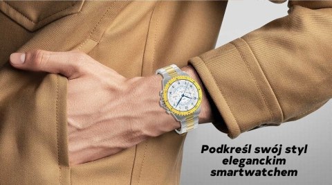 Smartwatch Męski GRAVITY GT16-1 Gold / Złota Bransoleta
