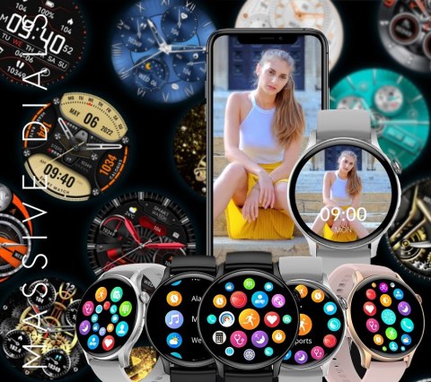 Smartwatch Damski RUBICON RNCF10 Rose Gold/Pink SMARUB239