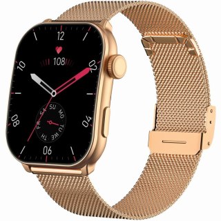 Smartwatch Damski GRAVITY GT28-8 Pasek + Bransoleta Różowe złoto Granatowy