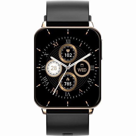 Smartwatch Gravity Różowe Złoto Czarny 2 Paski GT17-5