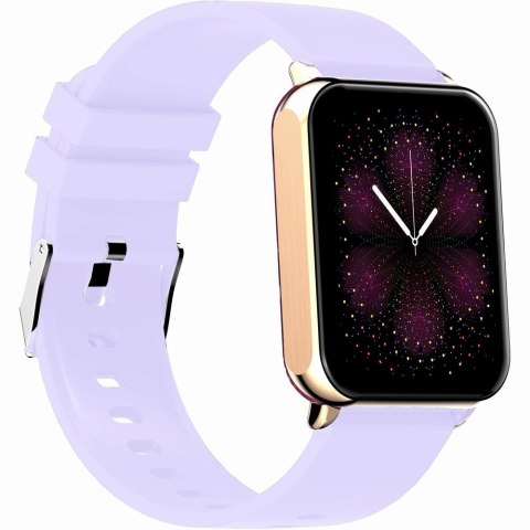 Smartwatch Gravity Różowe Złoto Fioletowy 2 Paski GT17-3