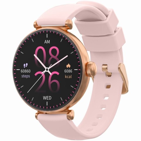 Smartwatch Gravity Różowe Złoto Różowy 2 Paski GT26-1