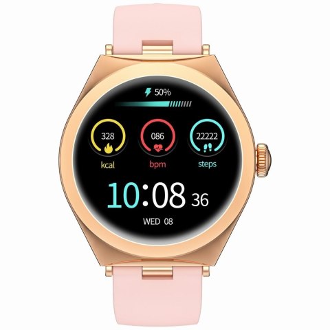 Smartwatch Gravity Różowe Złoto Różowy GT25-2