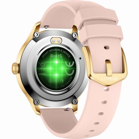 Smartwatch Gravity Różowo Złoty 2 Paski GT25-1 PRO