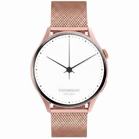 Smartwatch Gravity Różowe Złoto Pasek + Bransoleta GT11-7