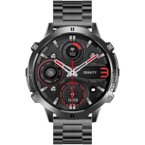Smartwatch Gravity Czarny Pasek + Bransoleta GT42-2