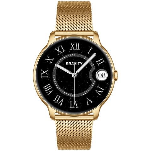 Smartwatch Gravity Złoty Pasek + Bransoleta GT31-2